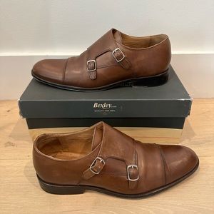 Bexley Brown Leather Monk Strap Oxford - Size 43.5 IT / 10.5 US